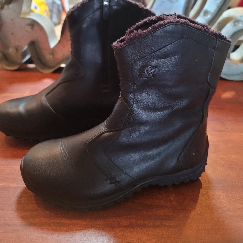 Sorel Womens Maribel Leather Boots Sz.6 Pre-owned